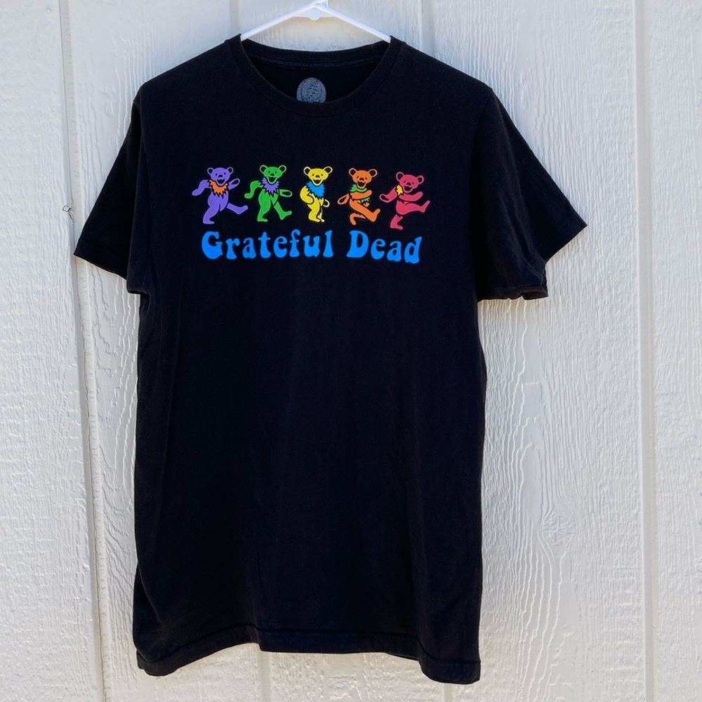 Grateful Dead Graphic Dancing Bears Black Tshirt Unisex Size M (34/40)